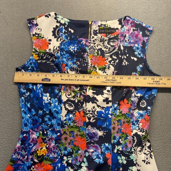 Zarr Collection Ladies Beautiful Multicolor Floral Sleeveless Dress,Size 12,Zipp - Picture 4 of 10